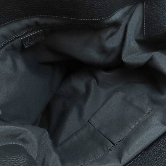 GUCCI Nylon Outlet Tote Bag 449177 GG Print Black Gold - Picture 5 of 11